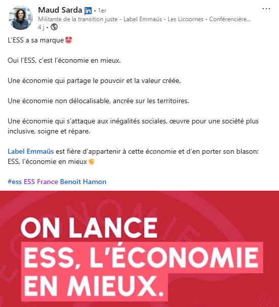 Maud Sarda, DG de Label Emmaüs revient sur les avantages de l&rsquo;ESS