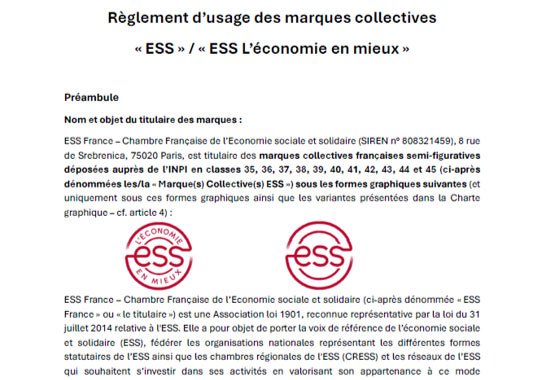 Accepter le règlement d'usage et la charte graphique